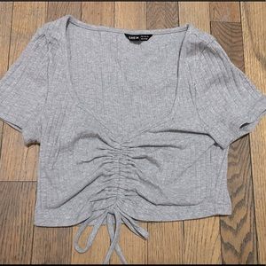 shein, cotton, croptop, gray, small, stench strings